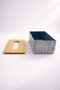 Hermia Soporte para Servilletas BU0117 Blanco y Roble